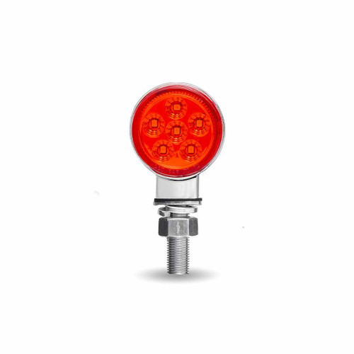 Trux Accessories TRUX 1.8" Amber/Red Mini Double Face Round Marker Light with Reflector LEDs - (12 Diodes) - TLED-DL1X