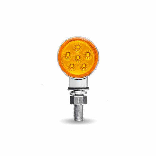 Trux Accessories TRUX 1.8" Amber/Red Mini Double Face Round Marker Light with Reflector LEDs - (12 Diodes) - TLED-DL1X