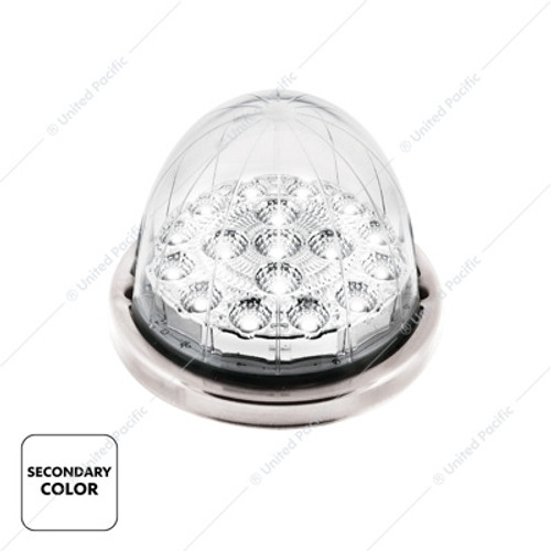 17 LED Double Fury Watermelon Light with Low Profile Stainless Steel Bezel - Amber/White 17 LED Double Fury Watermelon Light with Low Profile Stainless Steel Bezel - Amber/White
