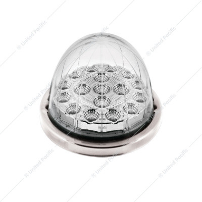 United Pacific 17 LED Double Fury Watermelon Light with Low Profile Stainless Steel Bezel - Red/Blue