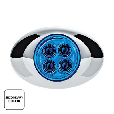 United Pacific 4 LED Double Fury Light - Amber/Blue