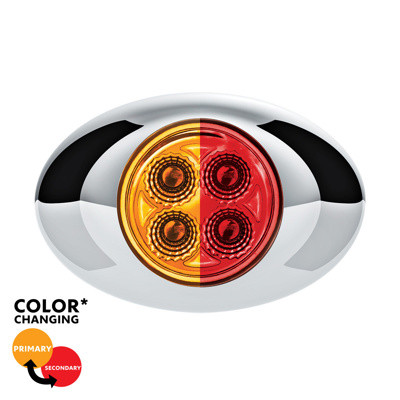 United Pacific 4 LED Double Fury Light - Amber/Red