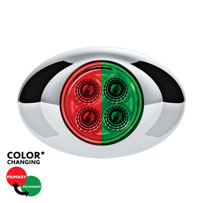 United Pacific 4 LED Double Fury Light - Red/Green