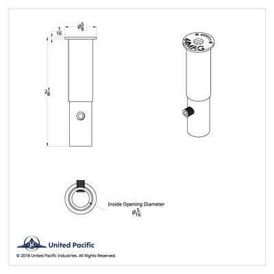 United Pacific Aluminum 44-MAG Casing Style Toggle Switch Extensions for Peterbilt (2 Pack)