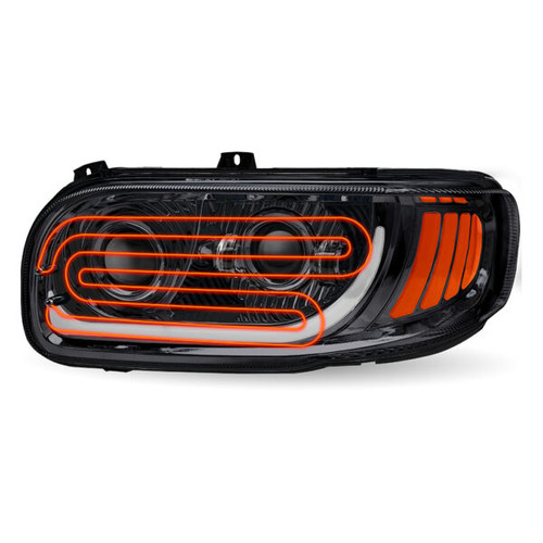 Trux Accessories Peterbilt Heated LED Projector Headlight Assembly - Black (Driver Side)