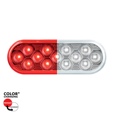 United Pacific Double Fury Oval Light- Red (13 Diodes)