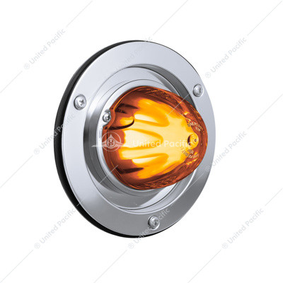 United Pacific GloLight Watermelon Sleeper Bunk Kit,  Stainless Steel Bezel- Amber (9 Diodes)