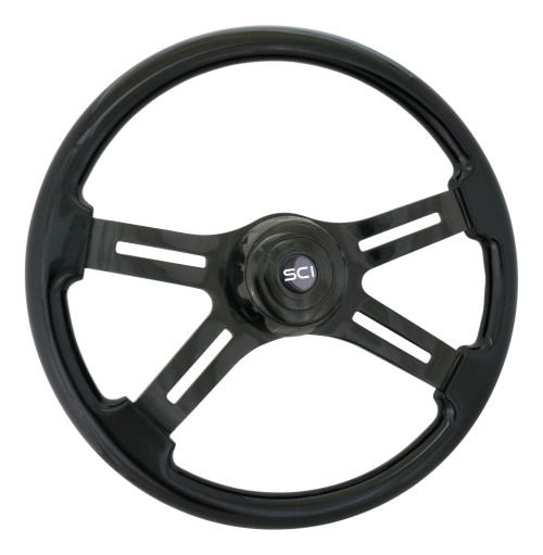 Steering Creations 18" Painted Wood Rim Steering Wheel- "Phantom"