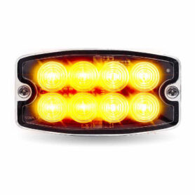 Trux Accessories Dual Solid Color Directional LED Slim Surface Strobe Light – (Amber/Blue)