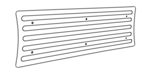 Iowa Customs Series 1 Design Step Plate Insert - 4" x 20"