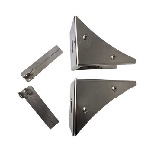 Stainless Peterbilt Fuel Tank Bracket with (1) Watermelon Light (Pair)