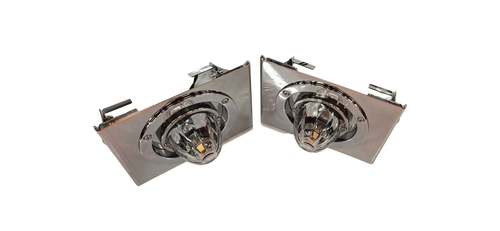 JML Kustoms Stainless Fuel Tank Bracket with (1) Watermelon Hole (Pair)
