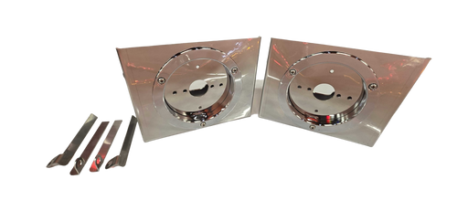 Stainless Fuel Tank Bracket with (1) Watermelon Hole (Pair)