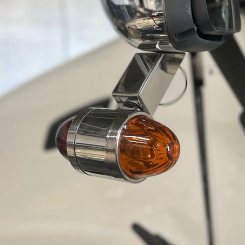 JML Kustoms Angled Mirror Bracket for Stud Mounted Light (Pair)