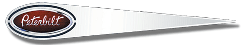 Valley Chrome Peterbilt Hood Emblem Tear Drop Accent with Cutouts