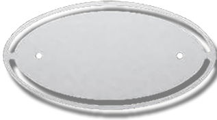 Valley Chrome Peterbilt Hood Emblem Accent - Oval with Cutouts