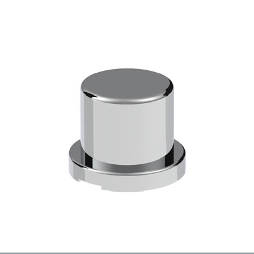 1/2" X 5/8" Chrome Plastic Flat Top Nut Covers - Push On (10 Pack)