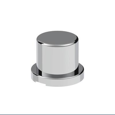 United Pacific 1/2" X 5/8" Chrome Plastic Flat Top Nut Covers - Push On (10 Pack)