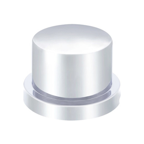 9/16" X 11/16" Chrome Plastic Flat Top Nut Covers - Push On (10 Pack)