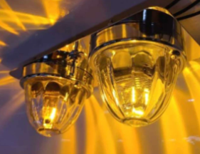 Peterbilt 378/379 Cab Light Bracket with (2) Watermelon Holes