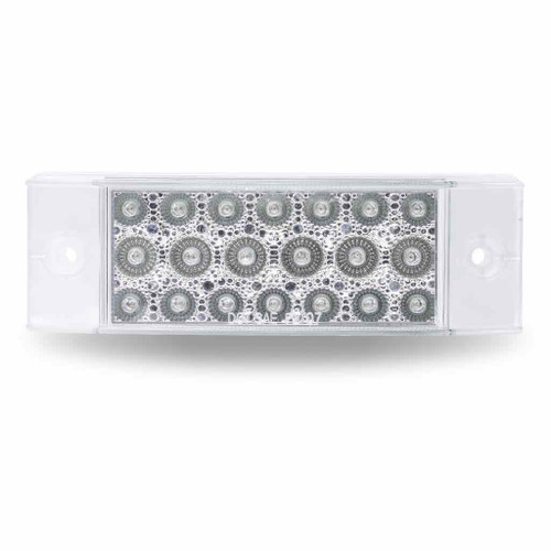 2" x 6" Clear Red Rectangular LED Light (20 Diodes)