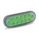 6" Oval Dual Revolution Amber/Green LED Light