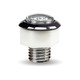 Mini Button Dual Revolution Amber/White LED with Reflector & Silicone Locking Ring (1 Diode)