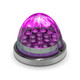 Dual Revolution Amber/Purple Watermelon LED with Reflector Cup & Lock Ring (19 Diodes)