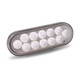 Oval Dual Red/White Stop, Turn & Tail LED (12 Diodes)