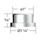 3/4" X 5/8" Chrome Plastic Flat Top Nut Covers - Push On (10 Pack)