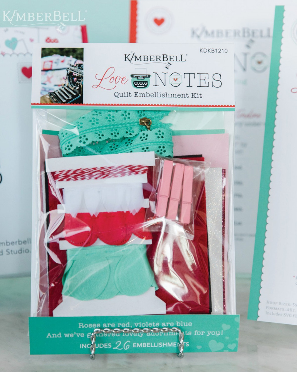 Love Notes Quilt Embellishment Kit, Kimberbell