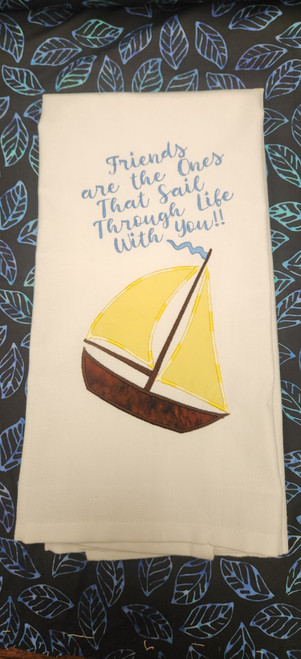 Sailboat decorative towel Sailboat decorative towel