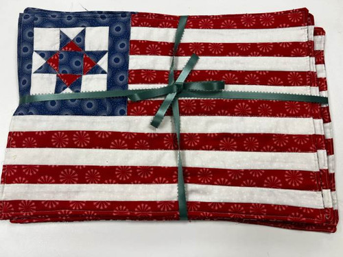 American Flag Quilted Placemats (set of 6)