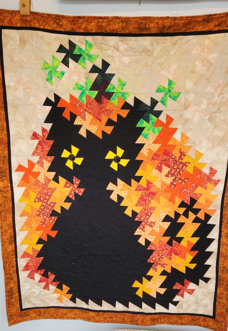Black Cat Halloween Quilt