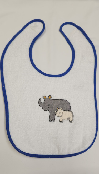Big Rhino and Baby Rhino Bib