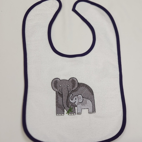 Big Elephant and Little Elephant Bib