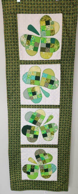 Shamrock festive St. Patrick's Day wall hanging or table runner