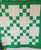 Hand-quilted Shamrock chain quilt