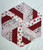 Reversible Hexagonal valentines table topper