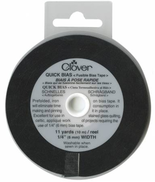 Fusible Quick Bias Black 1/4in x 11yds