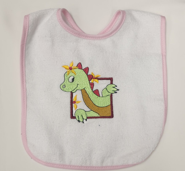 Light Green Dinosaur Bib Light Green Dinosaur Bib
