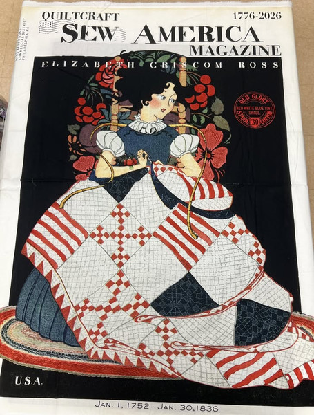 Sew America 250 anniversary block 36 x 44 ($12 for ONE panel)