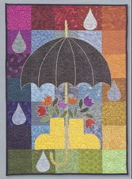 The front face of the April Showers wall quilt