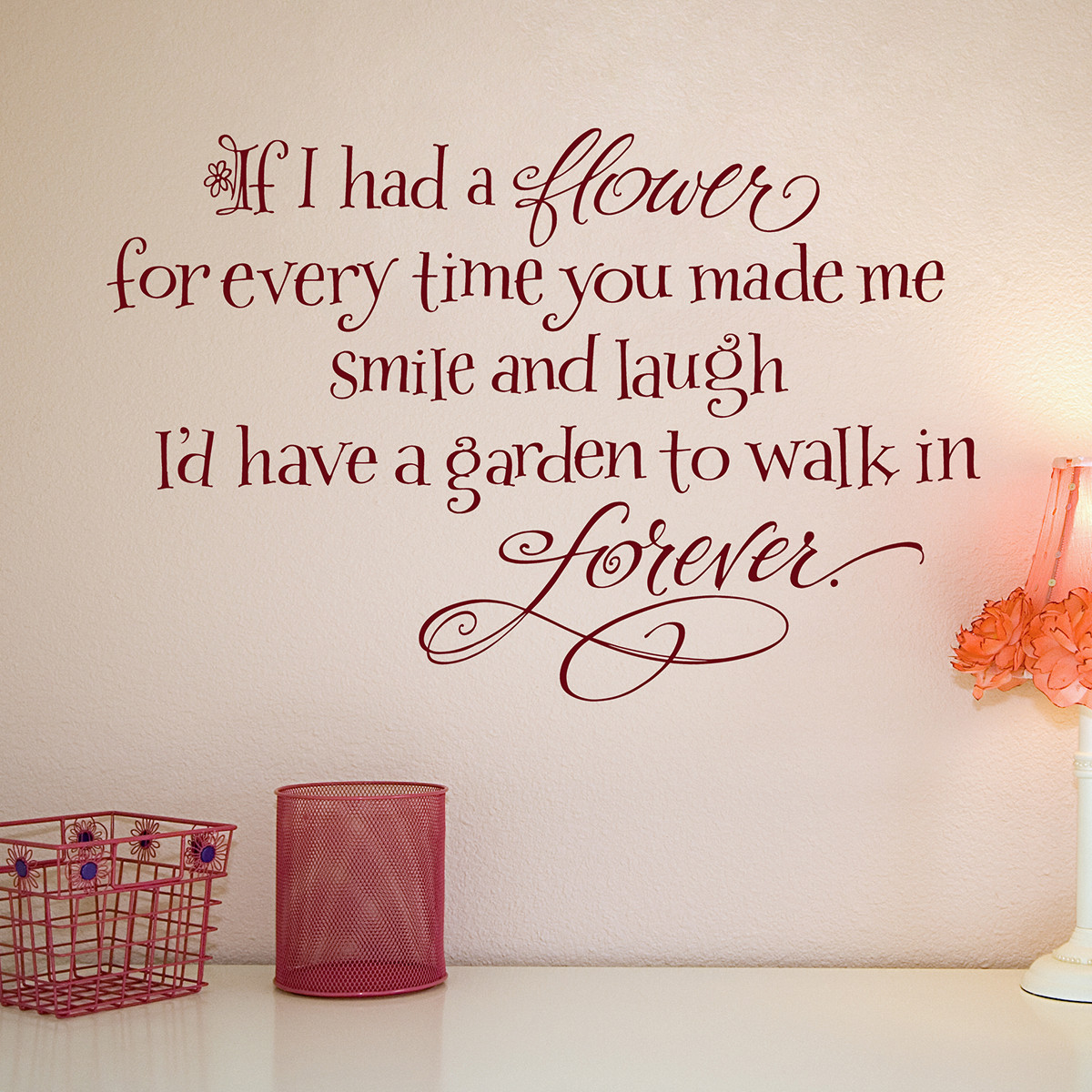 Inspirational Flower Quote Wall Decal Old Barn Rescue