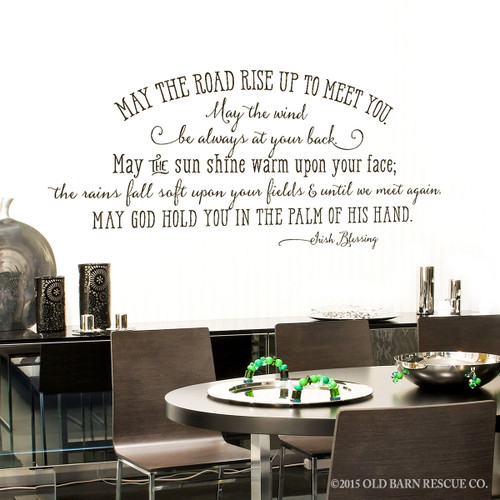 Irish Blessing May The Road  -  Blessings Wall Decal