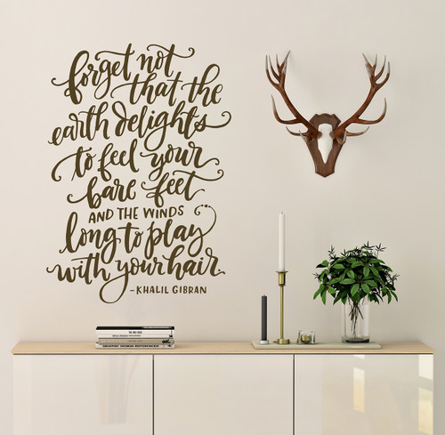 Outdoor quote - forget not wall decal