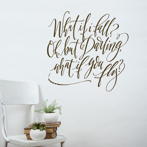 What if i fall - wall decal