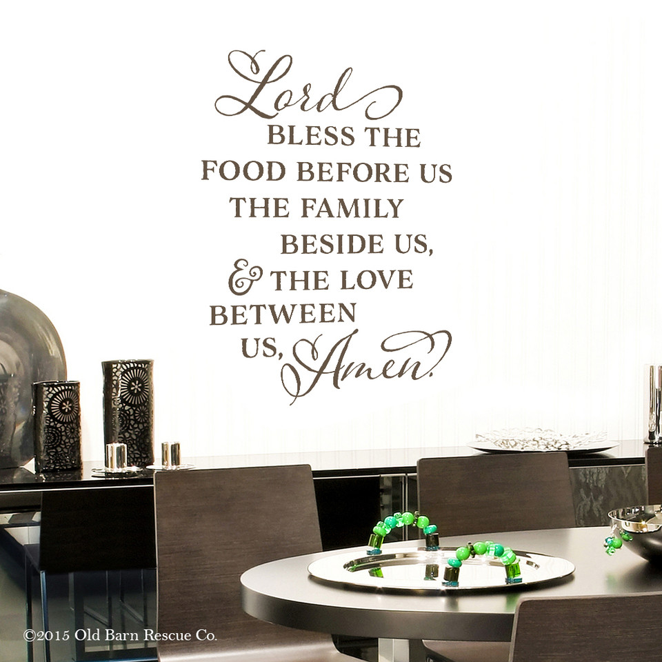 Bless This Food Before Us Decal Food Blessing Prayer
