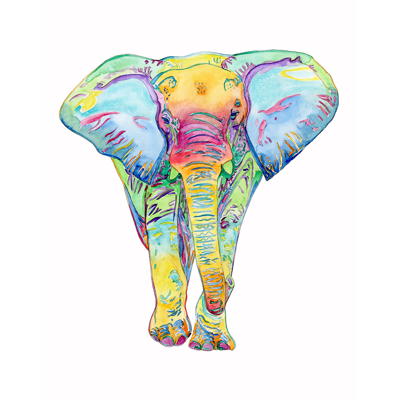 Colorful Elephant Print by Emily Mercedes + 11 x 14