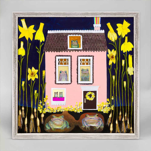 Frog's House Mini Framed Canvas Print by Eli Halpin